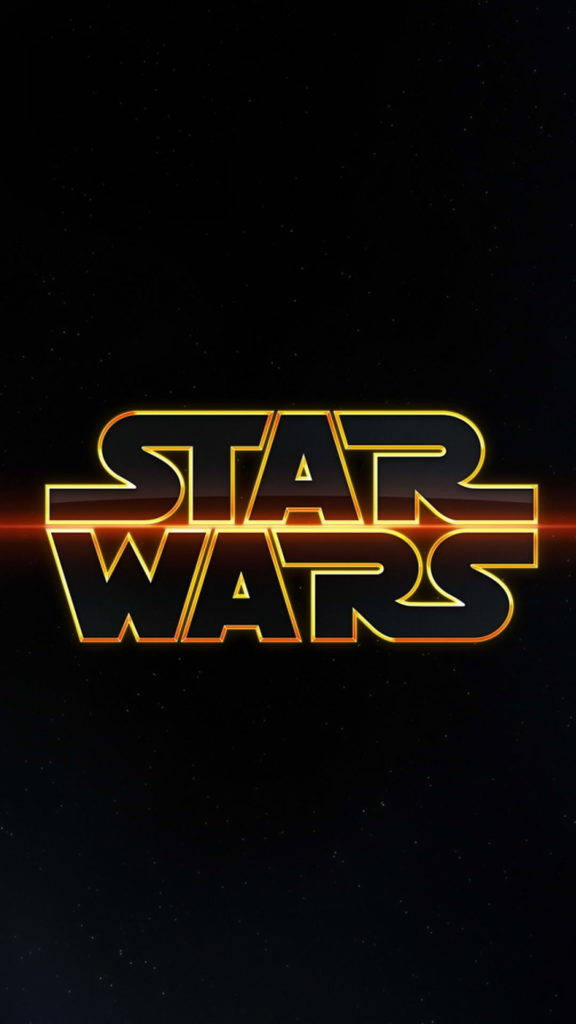 Gold Outlined Star Wars Iphone Wallpaper