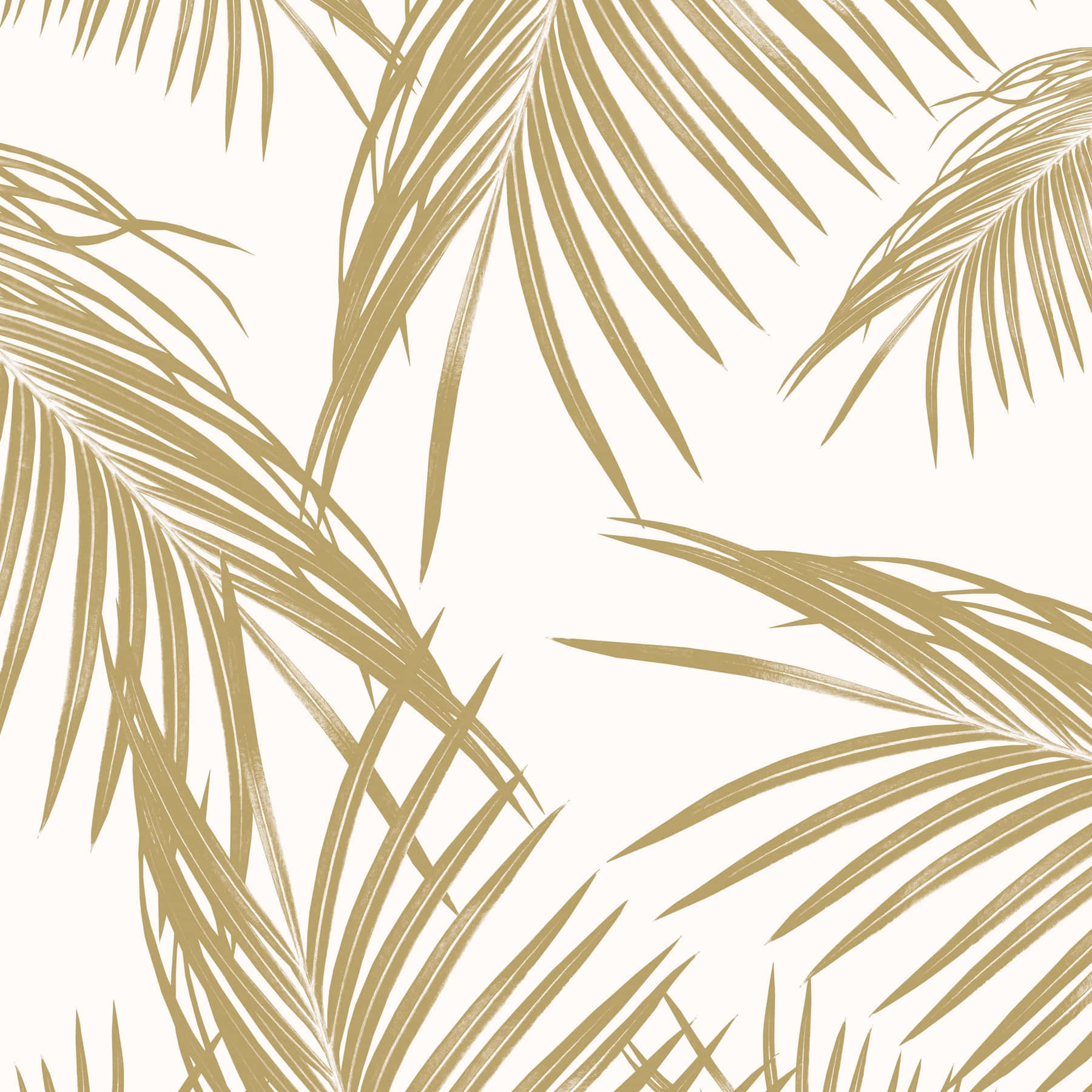 Gold Palm Pattern Background Wallpaper