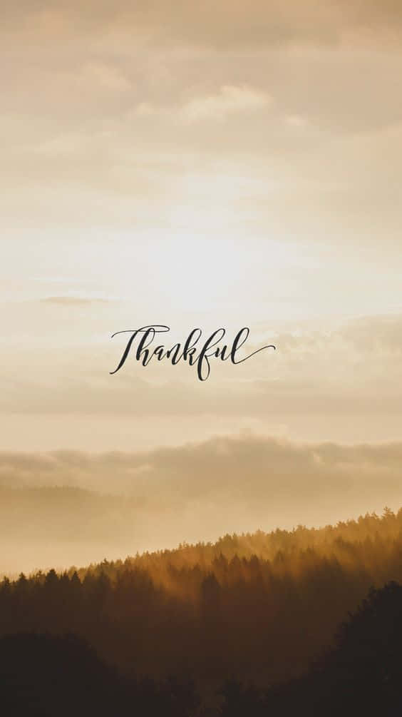 Gold Thankful Phone Theme Wallpaper