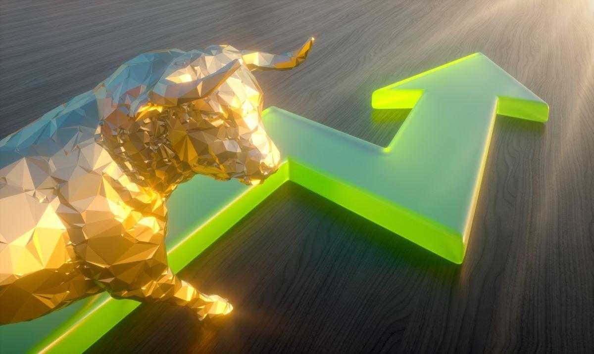 Golden Bull Market Uptrend Wallpaper