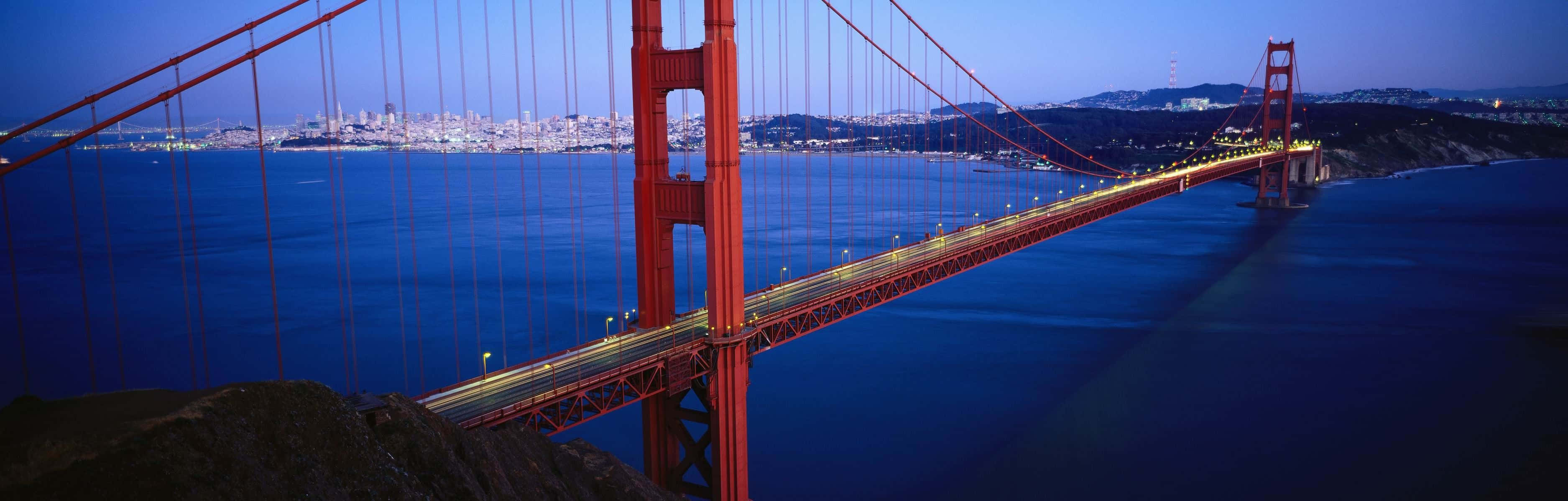 Golden Gate Bridge As A Panoramic Desktop Wallpaper