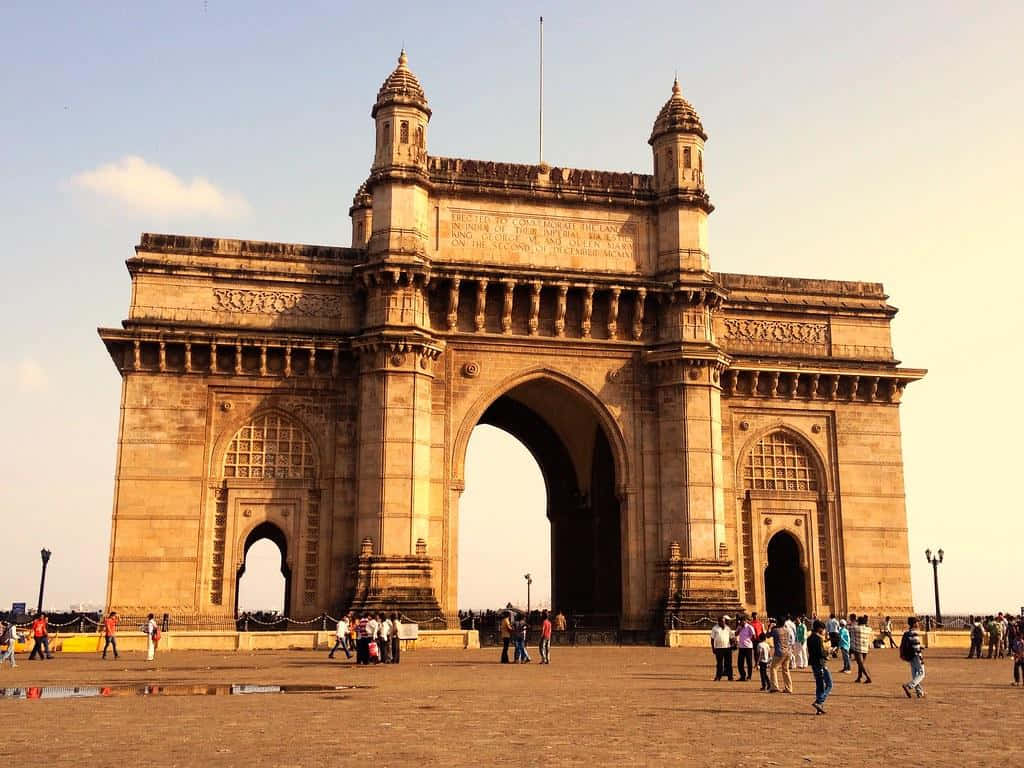 Golden Hour Gateway To India Wallpaper