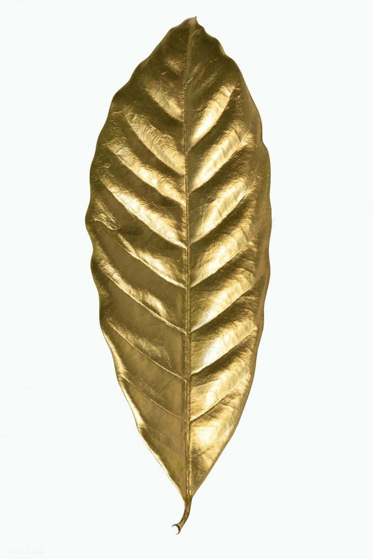 Golden Leaf Art Piece Wallpaper