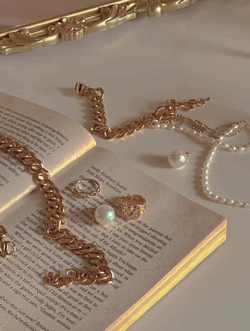 Golden Luxury Reading Scene.jpg Wallpaper