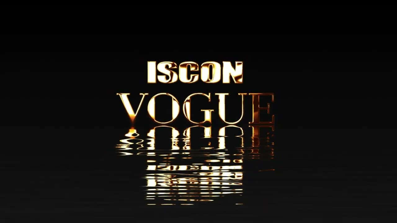 Golden Vogue Logo Reflection Wallpaper