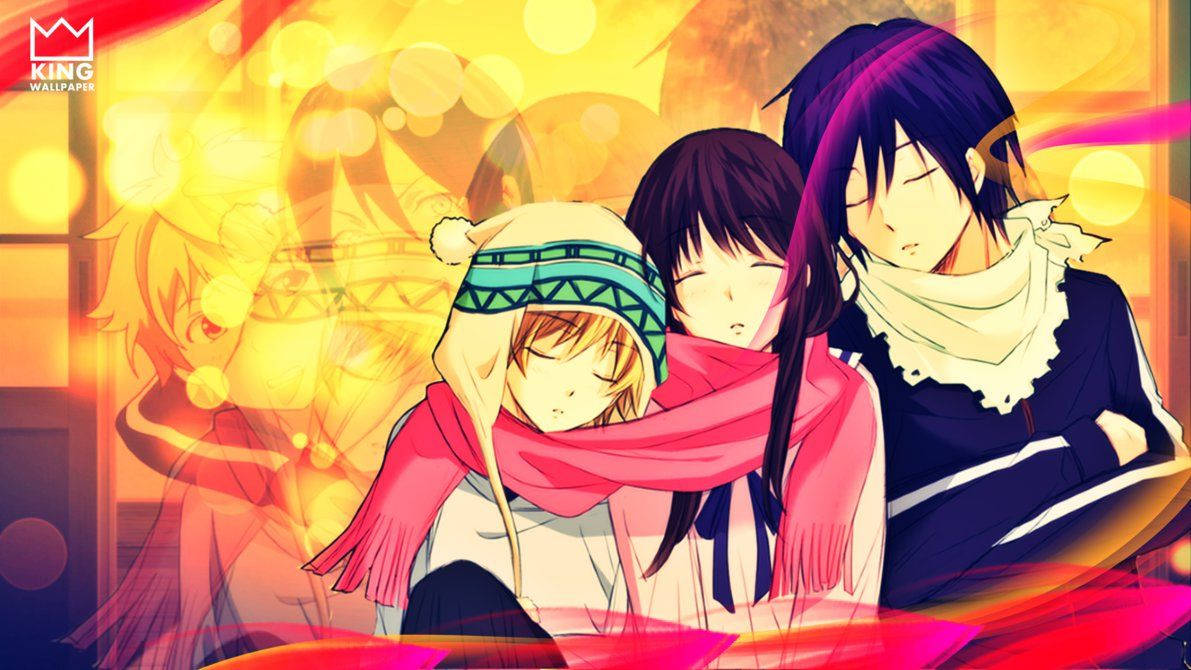 Golden Yellow Noragami Sleeping Wallpaper