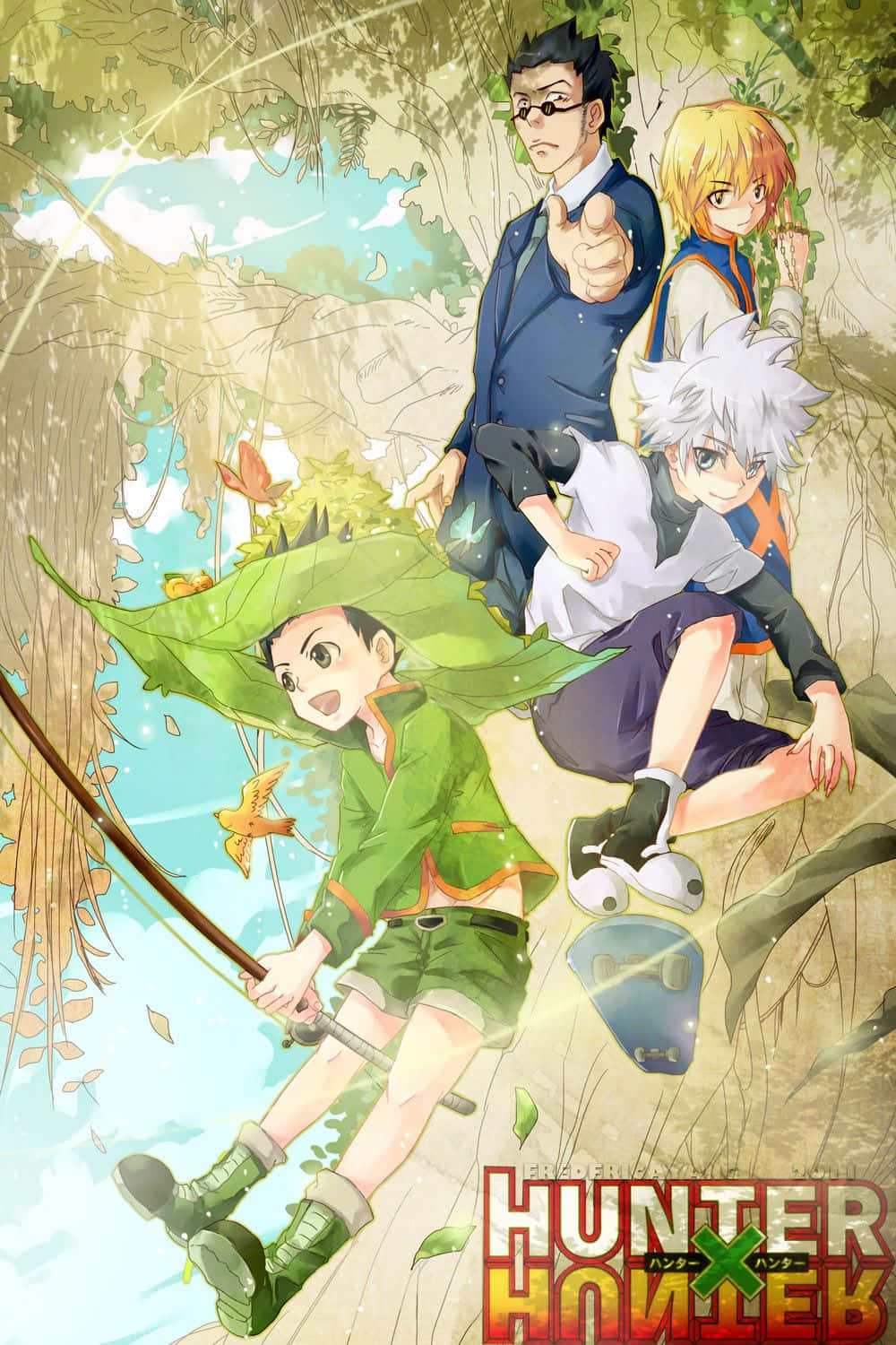 Gon And Killua - Friends In The World Of Hunters Wallpaper