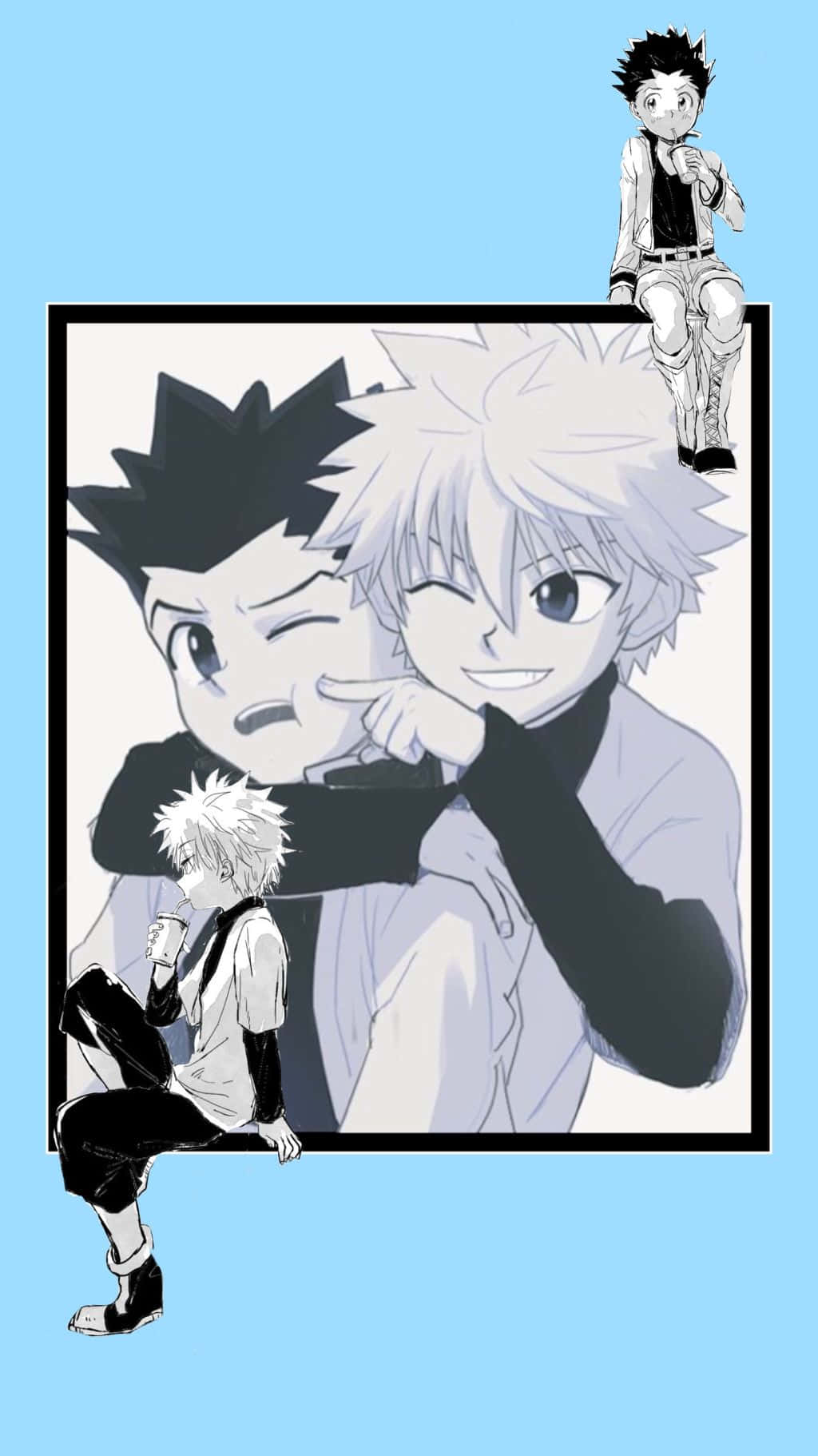 Gon And Killua In The World Of Hunter X Hunter Wallpaper