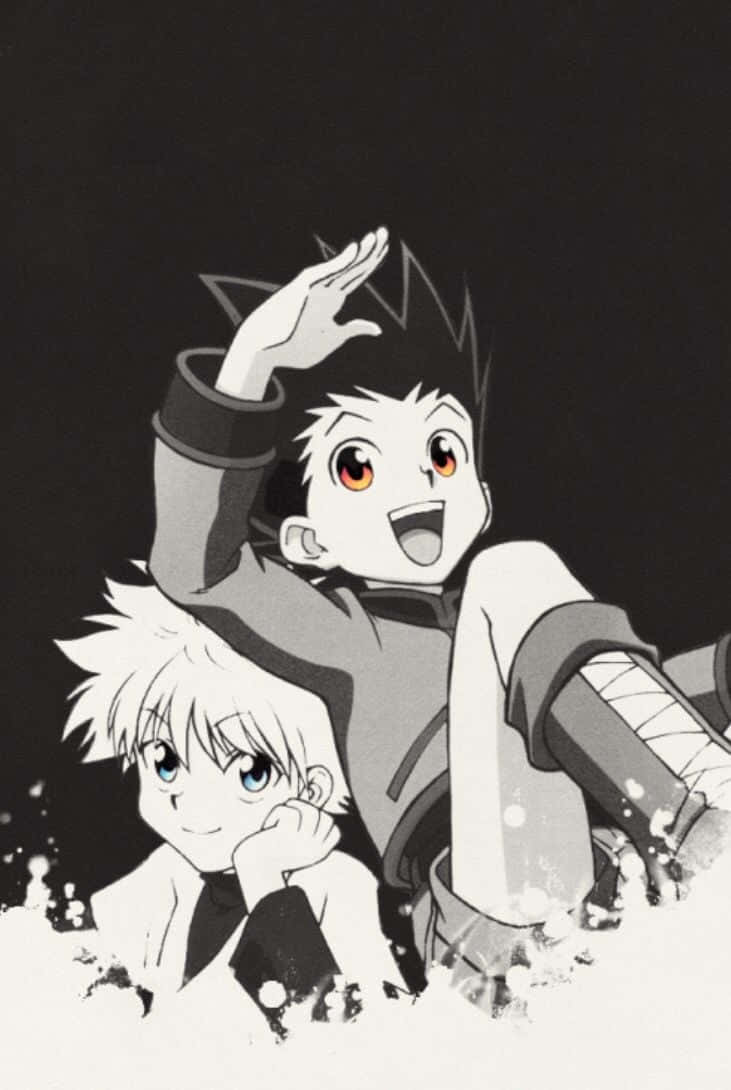 Gon Killua Black And White Wallpaper