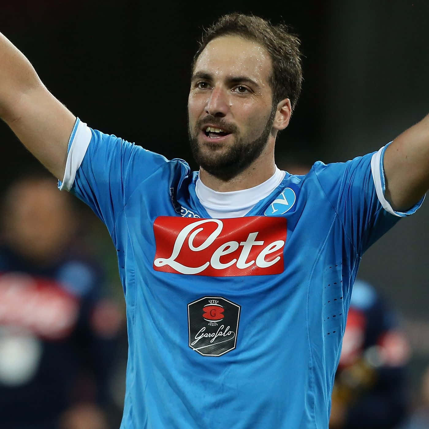 Gonzalo Higuain Napoli Happy Raise Arms Wallpaper