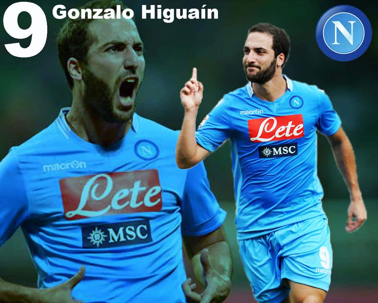 Gonzalo Higuain Ssc Napoli Edited Poster Wallpaper