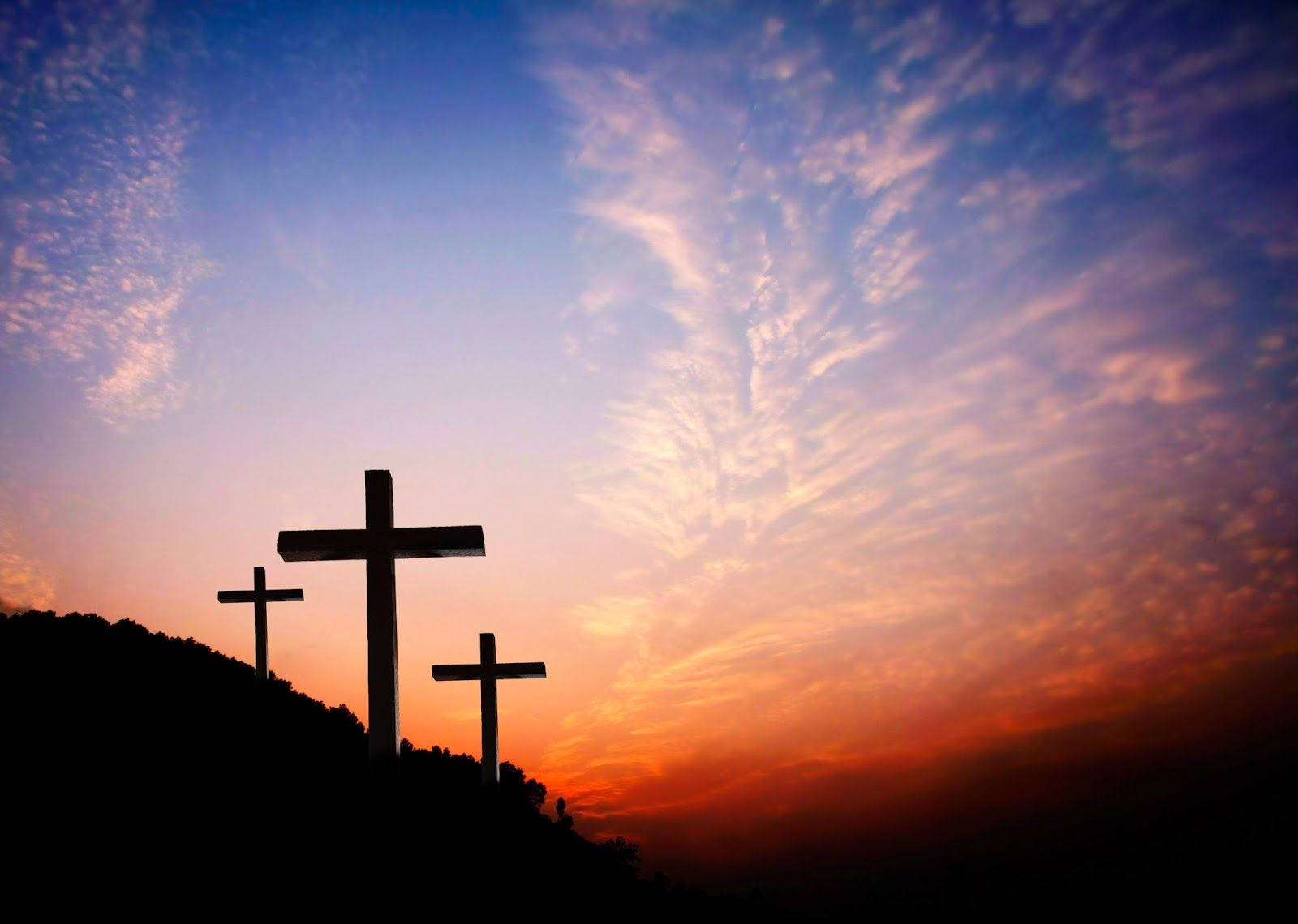 Good Friday Cross On Sunset Wallpaper