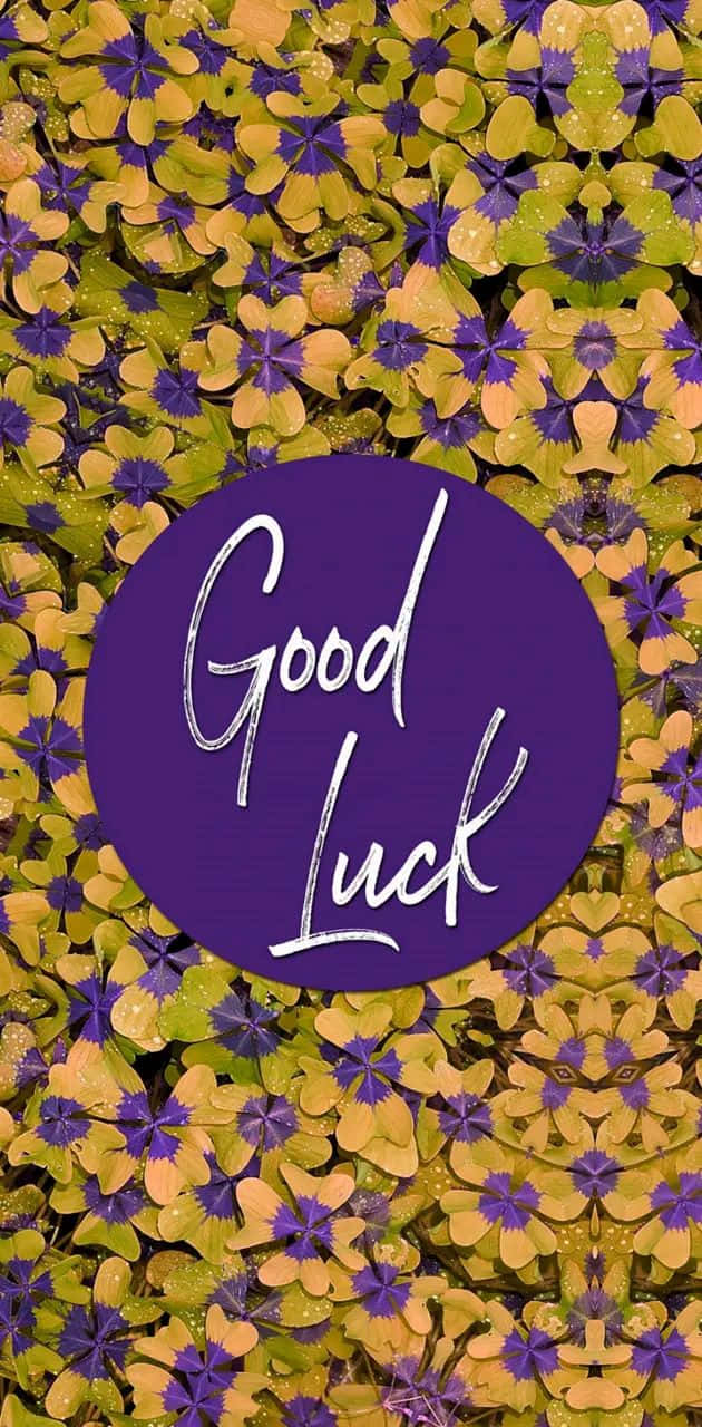 Good Luck Floral Greeting Card Wallpaper