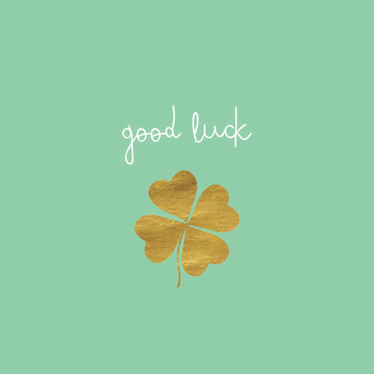 Good Luck Four Leaf Clover Wallpaper