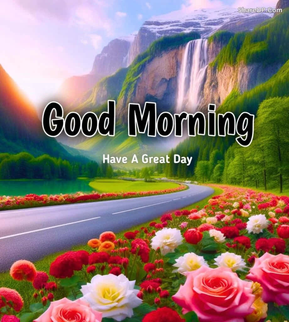 Good Morning Great Day Wish Wallpaper