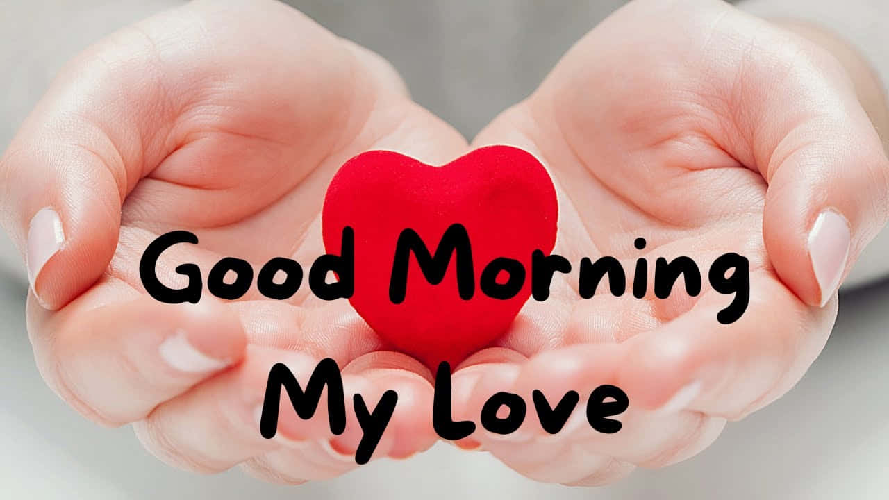 Good Morning My Love Heart Hands Wallpaper