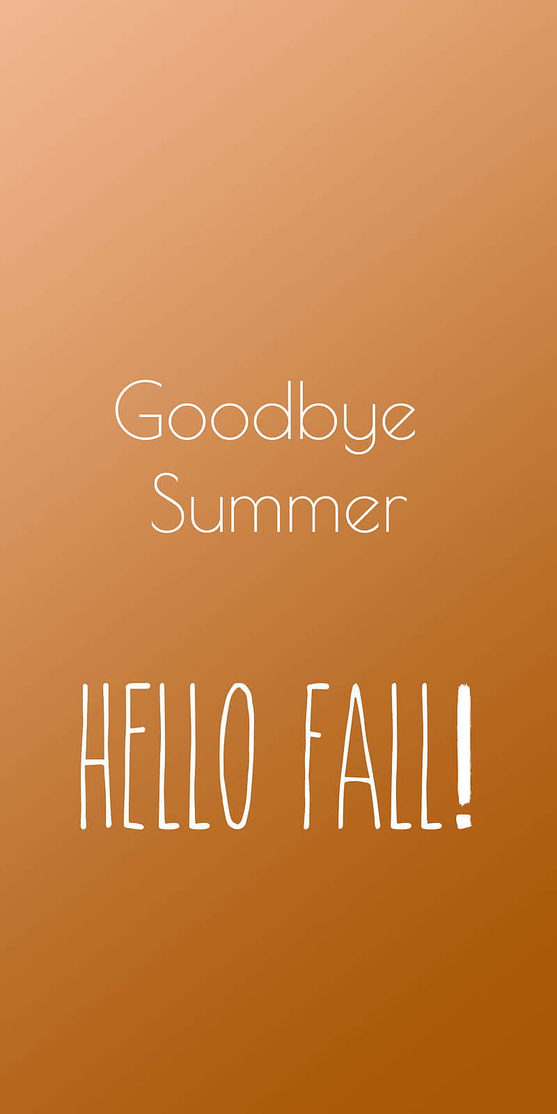 Goodbye Summer Hello Fall Graphic Wallpaper