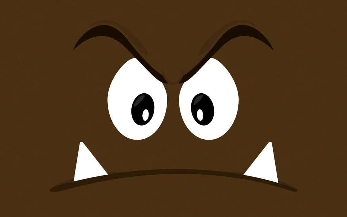 Goomba Character In Action From The Mario Game Series Wallpaper