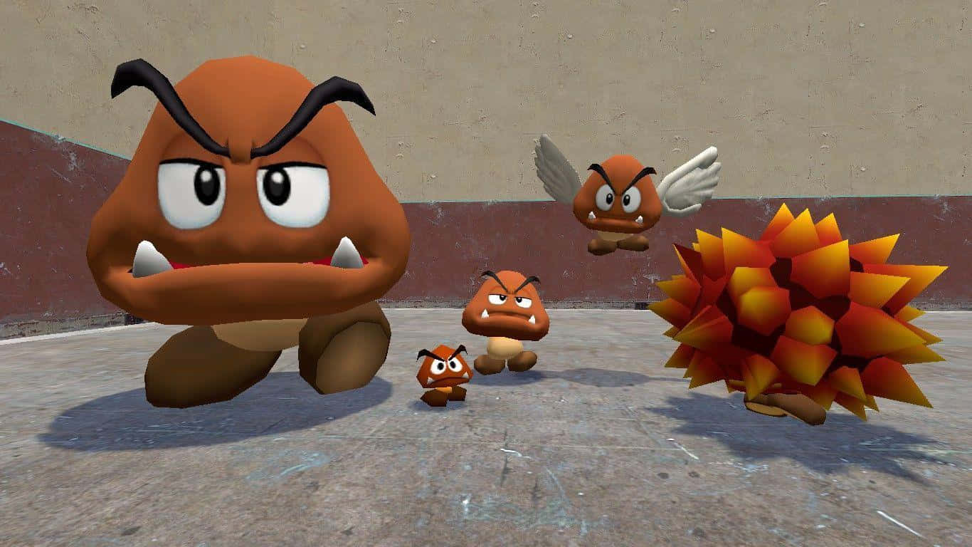 Goomba - The Iconic Character Of The Mushroom Kingdom Wallpaper