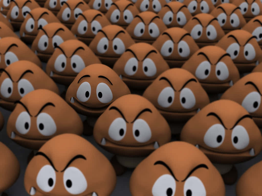 Goomba - The Iconic Enemy From The Super Mario Series Wallpaper