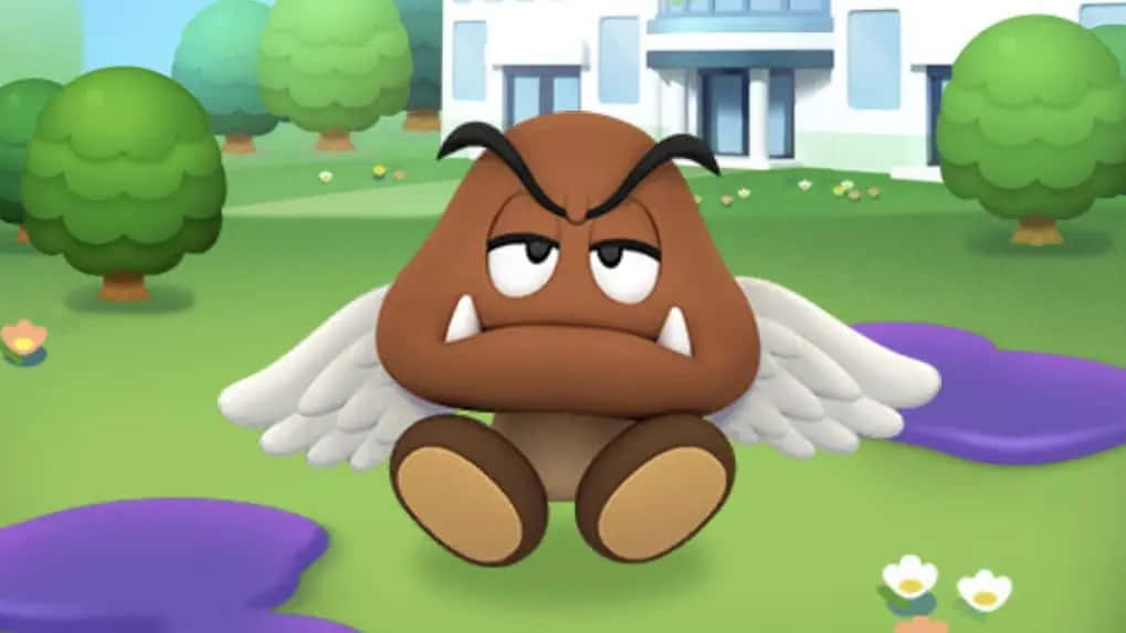 Goomba Walking In The Mushroom Kingdom. Wallpaper