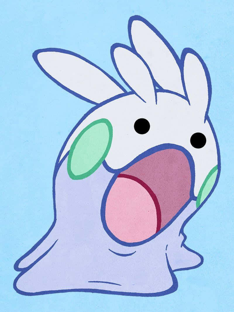 Goomy Surprised By The Taste Of Its Food Wallpaper