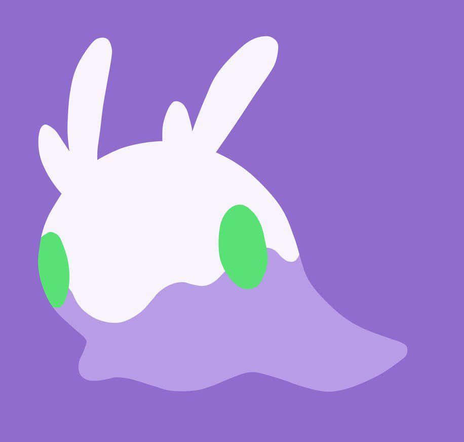 Goomy Violet Minimalist Illustration Wallpaper