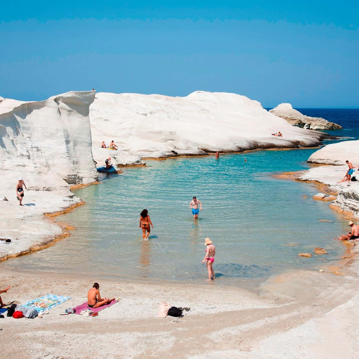 Gorgeous Greek Beach With Crystal Clear Waters Wallpaper