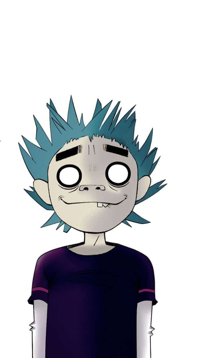 Gorillaz Iphone 2-d Blue Hair Wallpaper