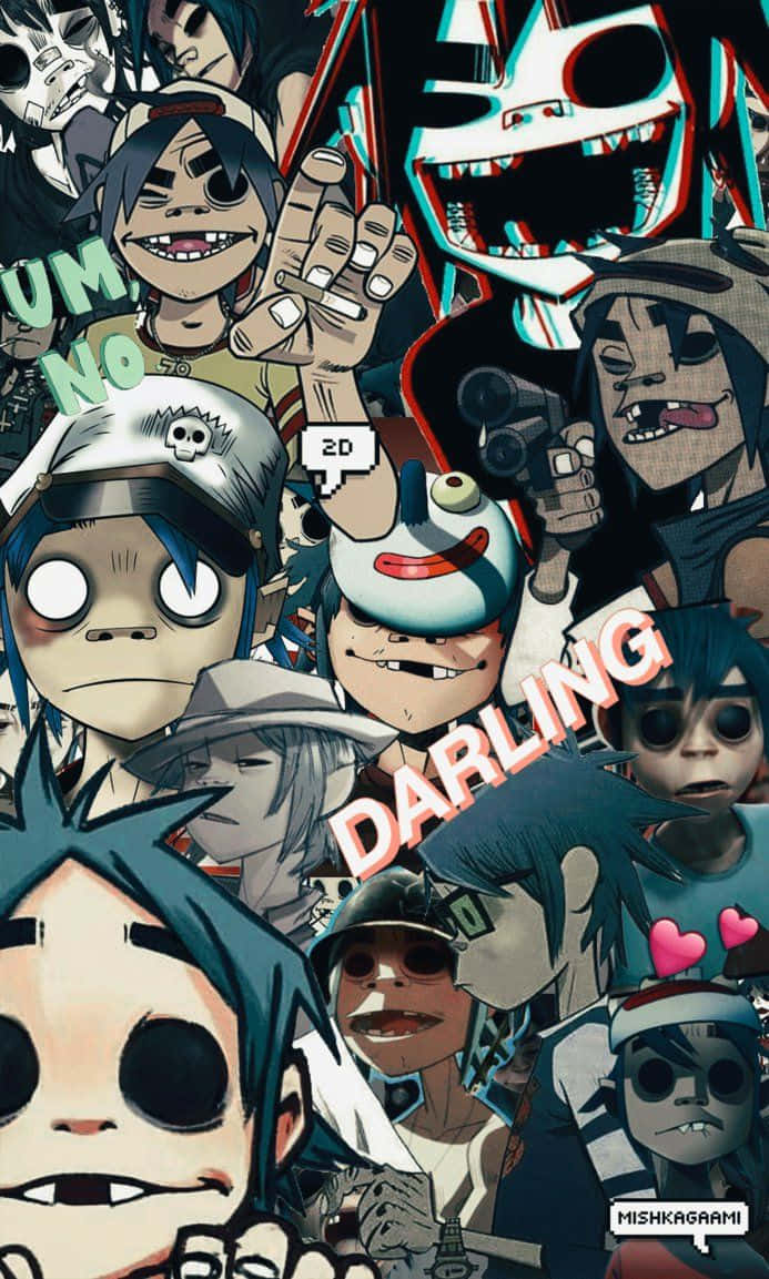 Gorillaz Iphone 2d Compilation Wallpaper