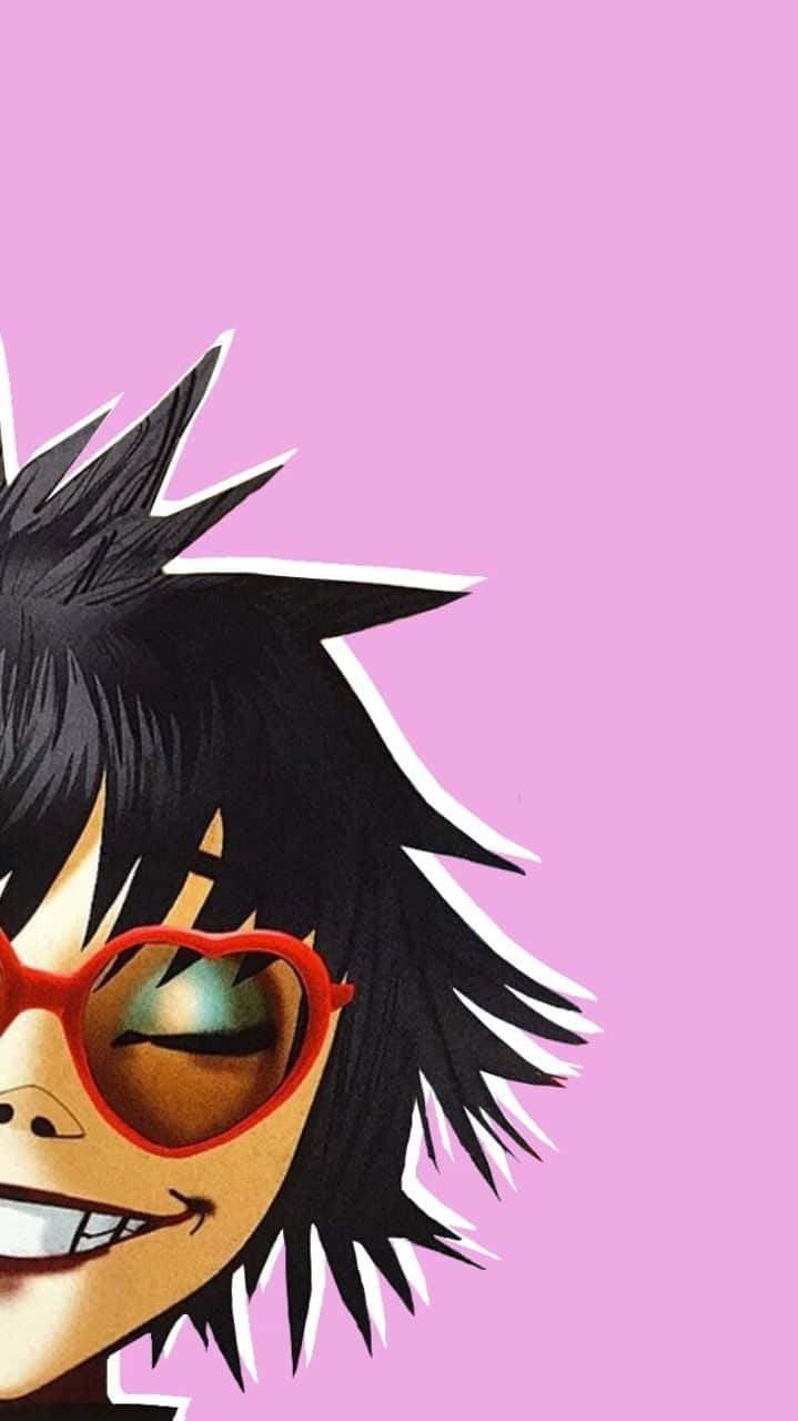 Gorillaz Iphone Noodle Smiling Pink Wallpaper