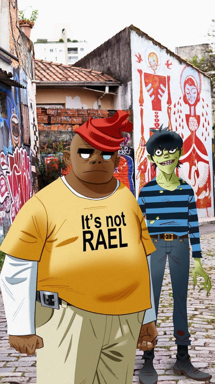 Gorillaz Iphone Russel And Murdoc Wallpaper