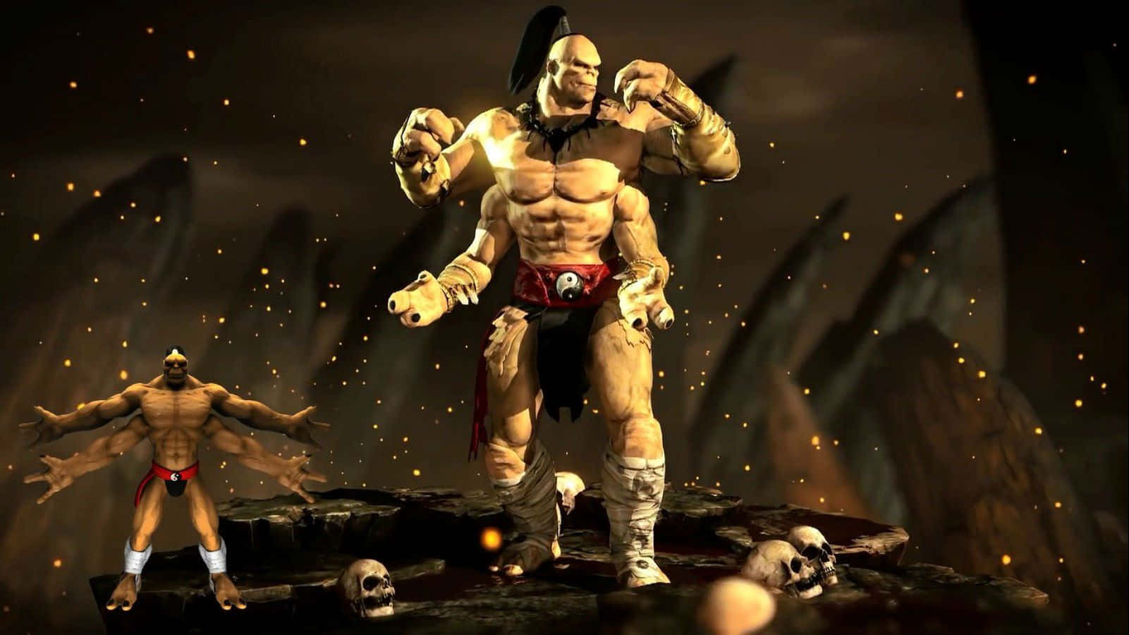 Goro, The Four-armed Champion Of Mortal Kombat Wallpaper