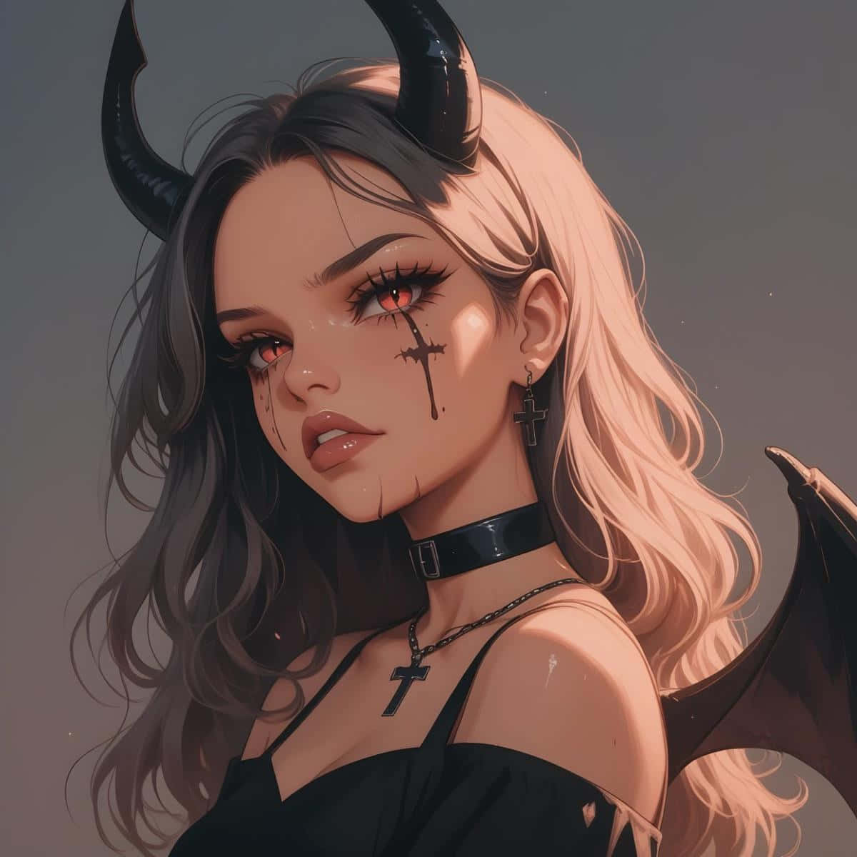 Gothic Anime Demon Girl Wallpaper