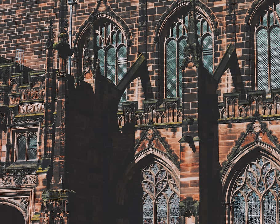 Gothic Chester Cathedral Windows Up-close Wallpaper