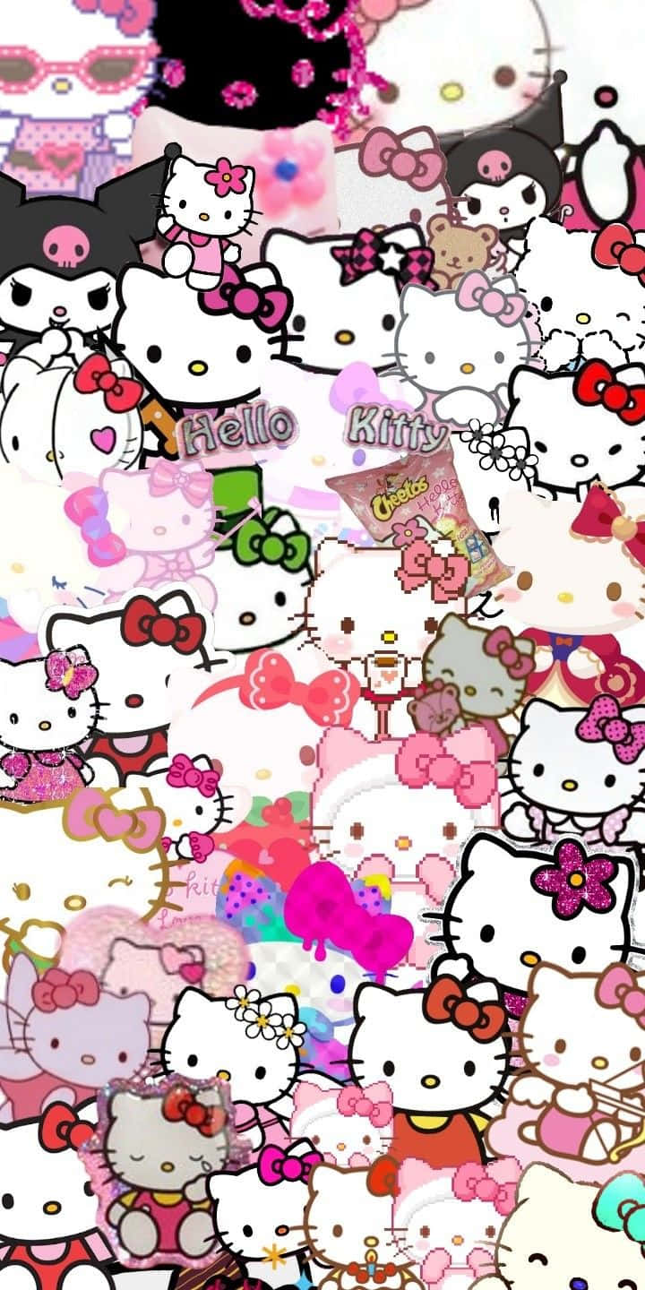 Gothic Hello Kitty Collage Wallpaper