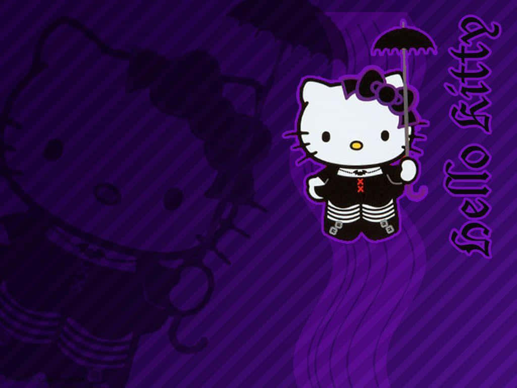 Gothic Purple Hello Kitty Wallpaper