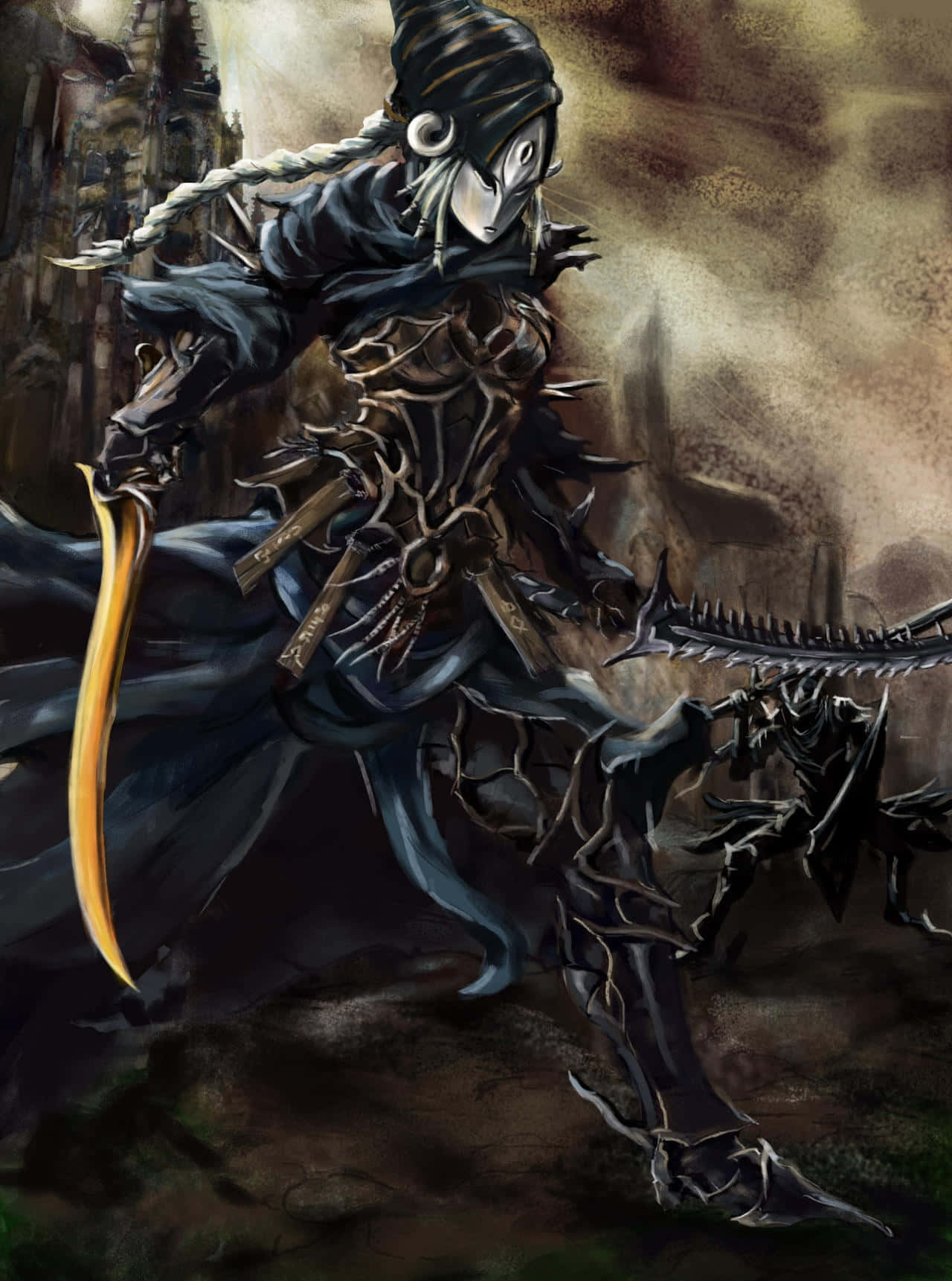 Gothic Warrior Fantasy Art Wallpaper