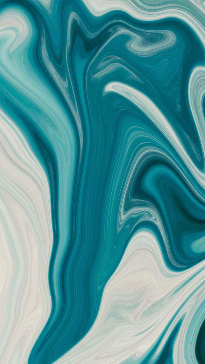 Gracious Marble Texture In Teal Color Wallpaper