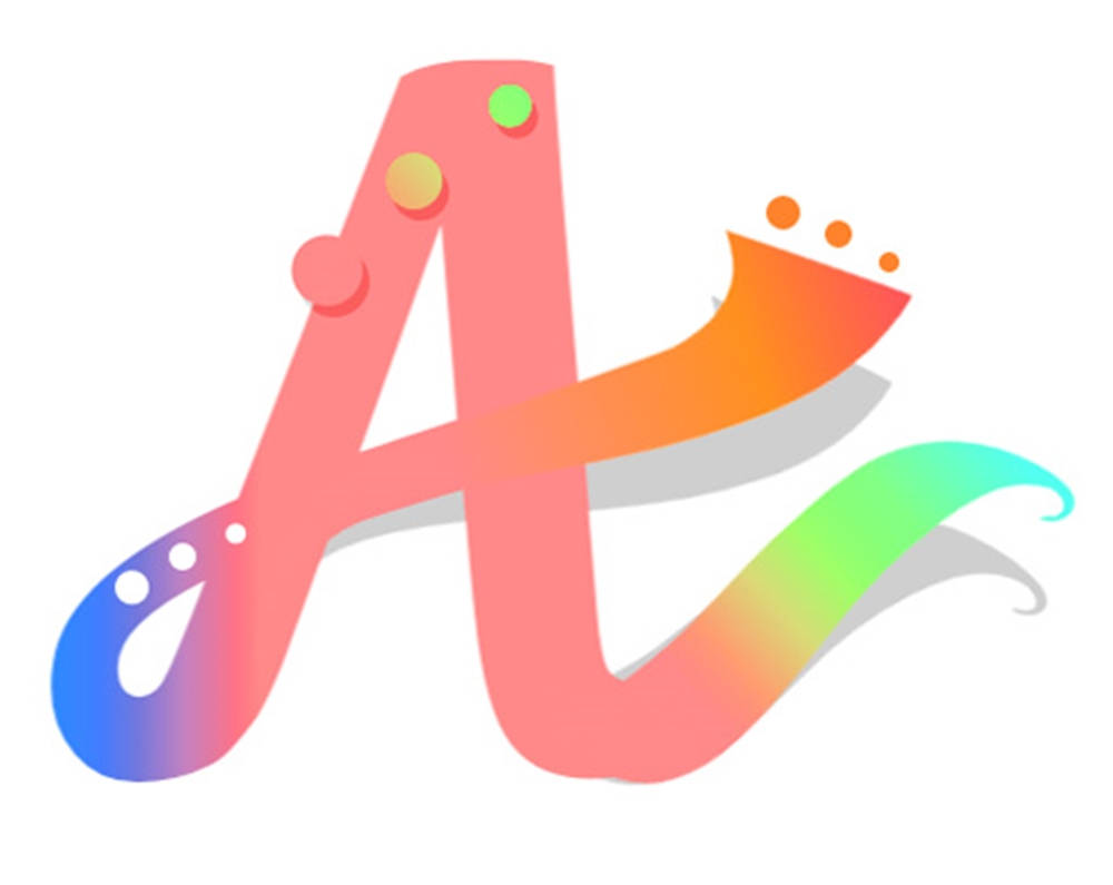 Gradient Capital Alphabet Letter A Wallpaper