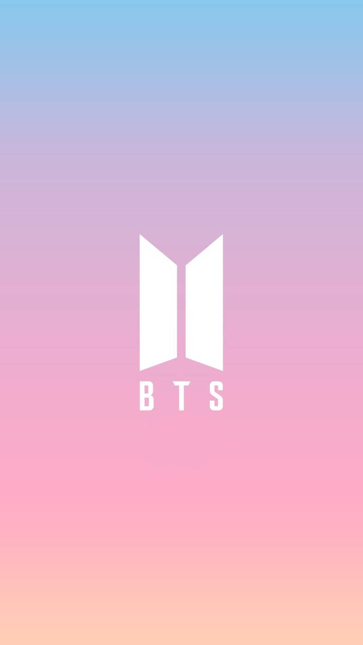 Gradient Pink Bts Logo Wallpaper