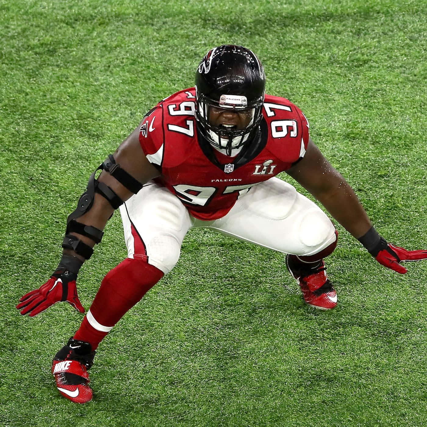 Grady Jarrett Atlanta Falcons Red Wallpaper