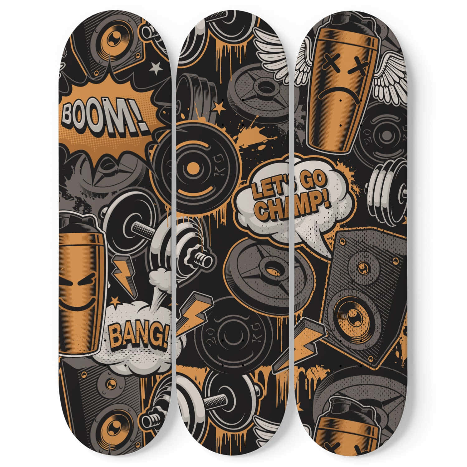 Graffiti Art Skateboard Deck Design Wallpaper