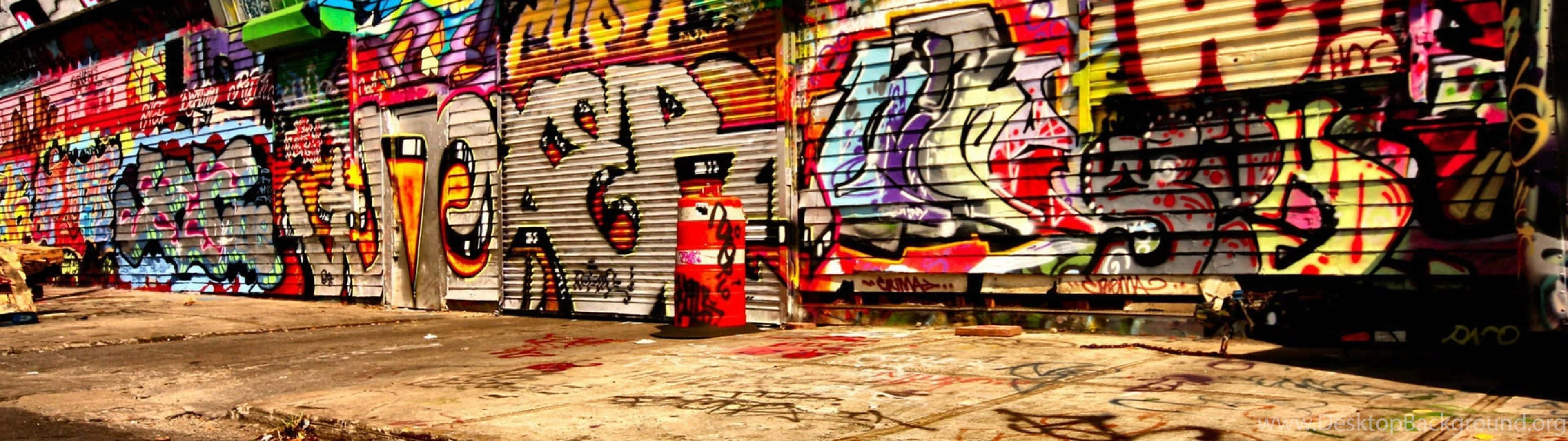 Graffiti Desktop 3840 X 1080 Wallpaper