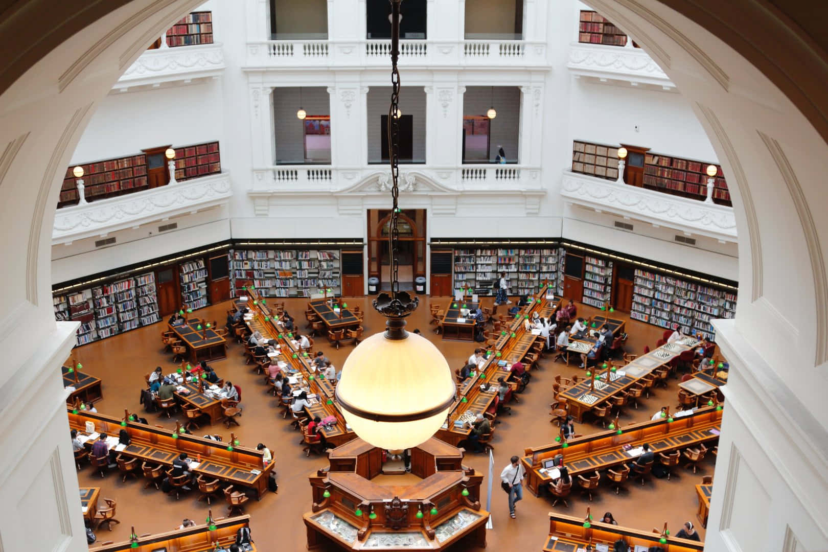 Grand Reading Room State Library Wallpaper