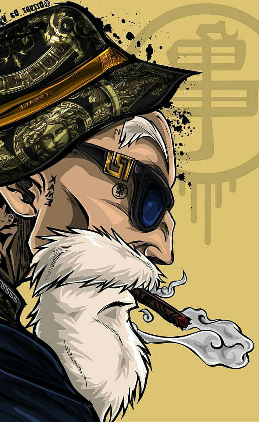 Grandfather Smoking Funny Weed Wallpaper