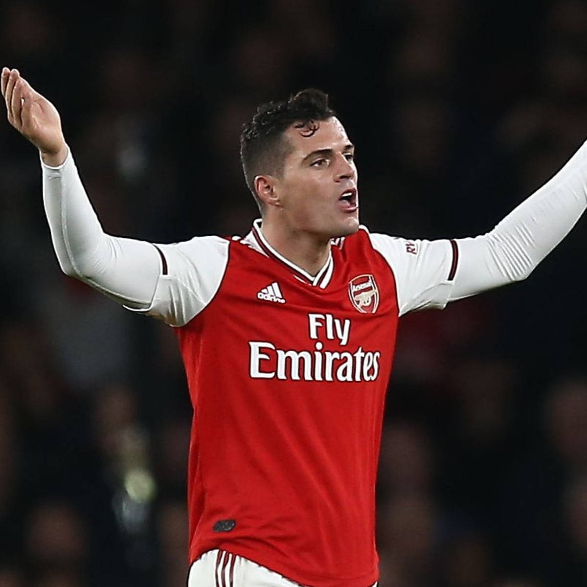 Granit Xhaka Raises Arms Wallpaper