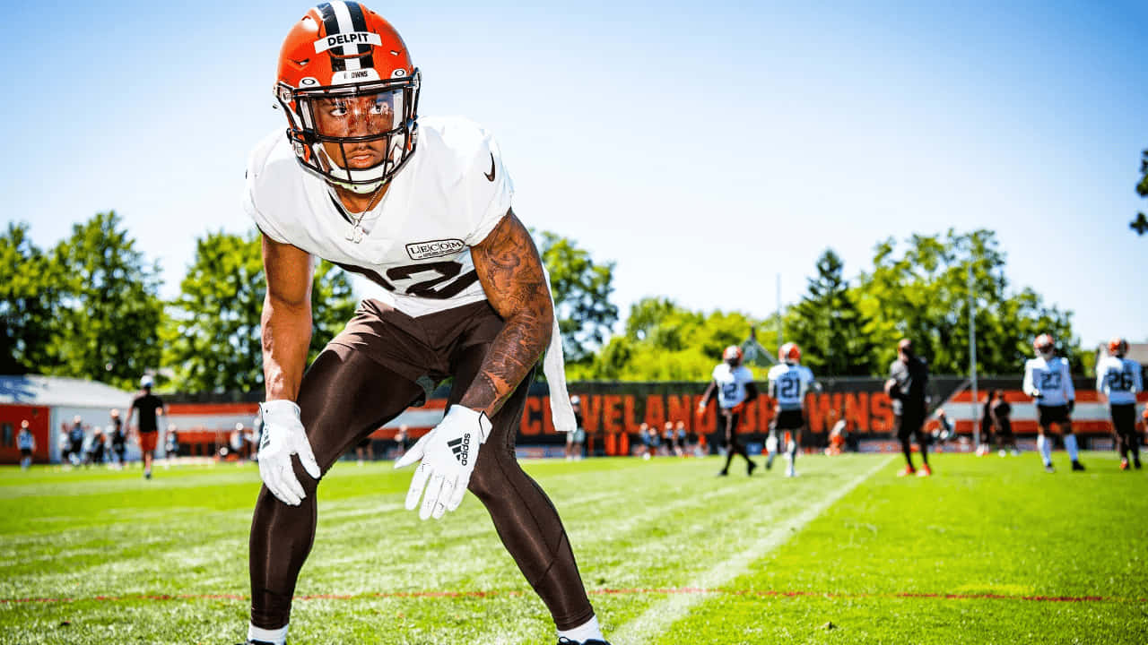 Grant Delpit Cleveland Browns Training Wallpaper