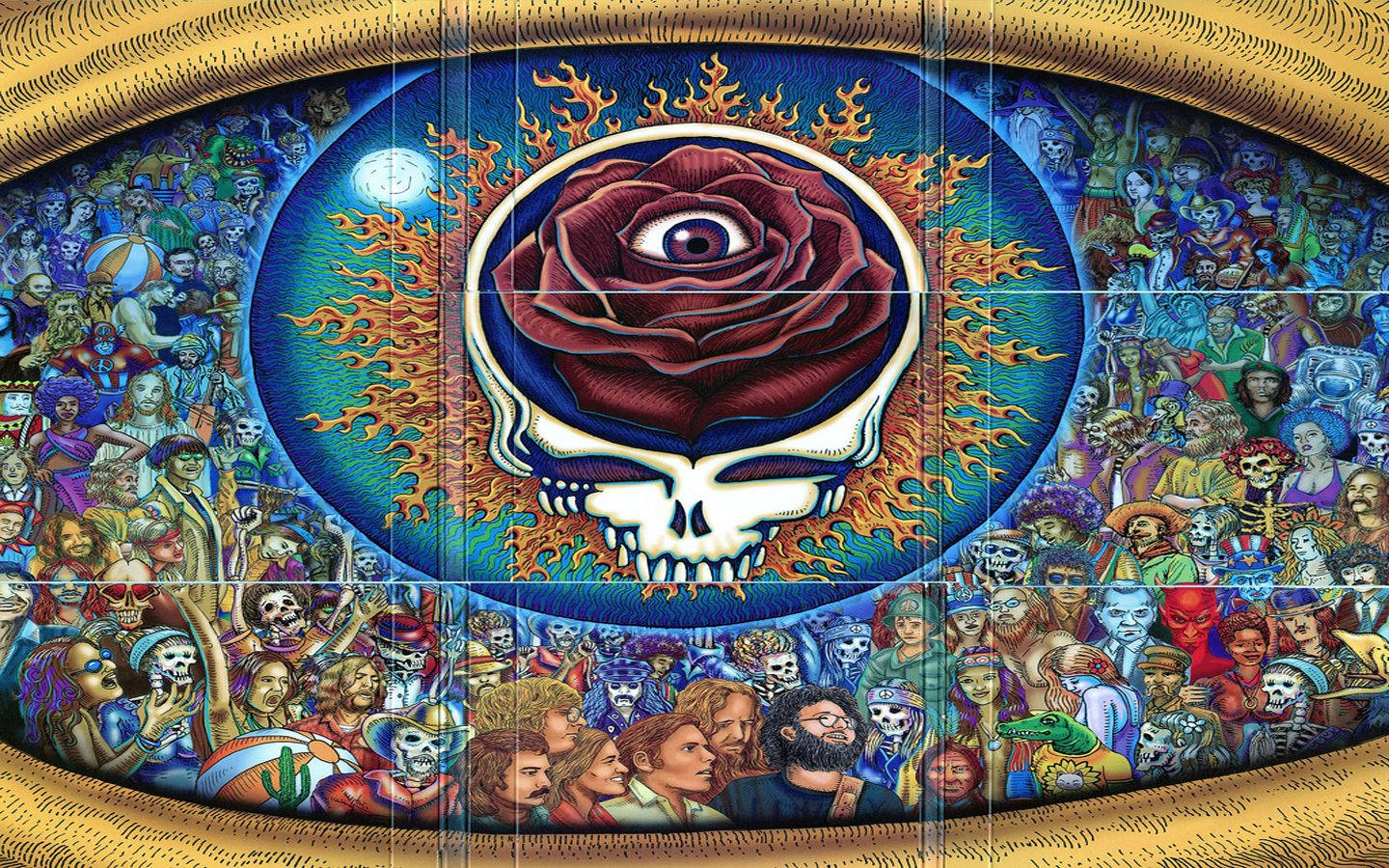 Grateful Dead Eye With People Wallpaper