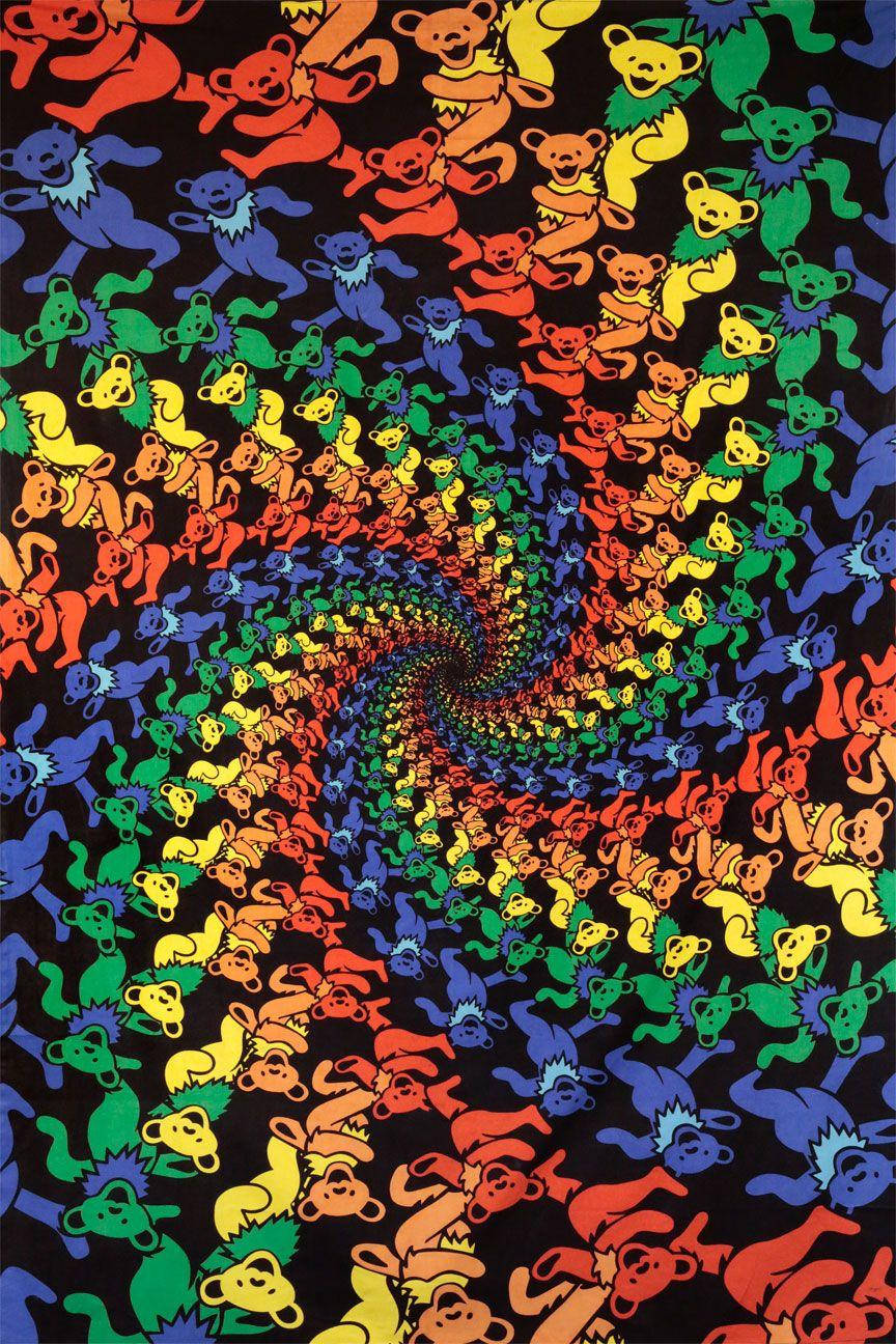 Grateful Dead Kaleidoscopic Bears Wallpaper